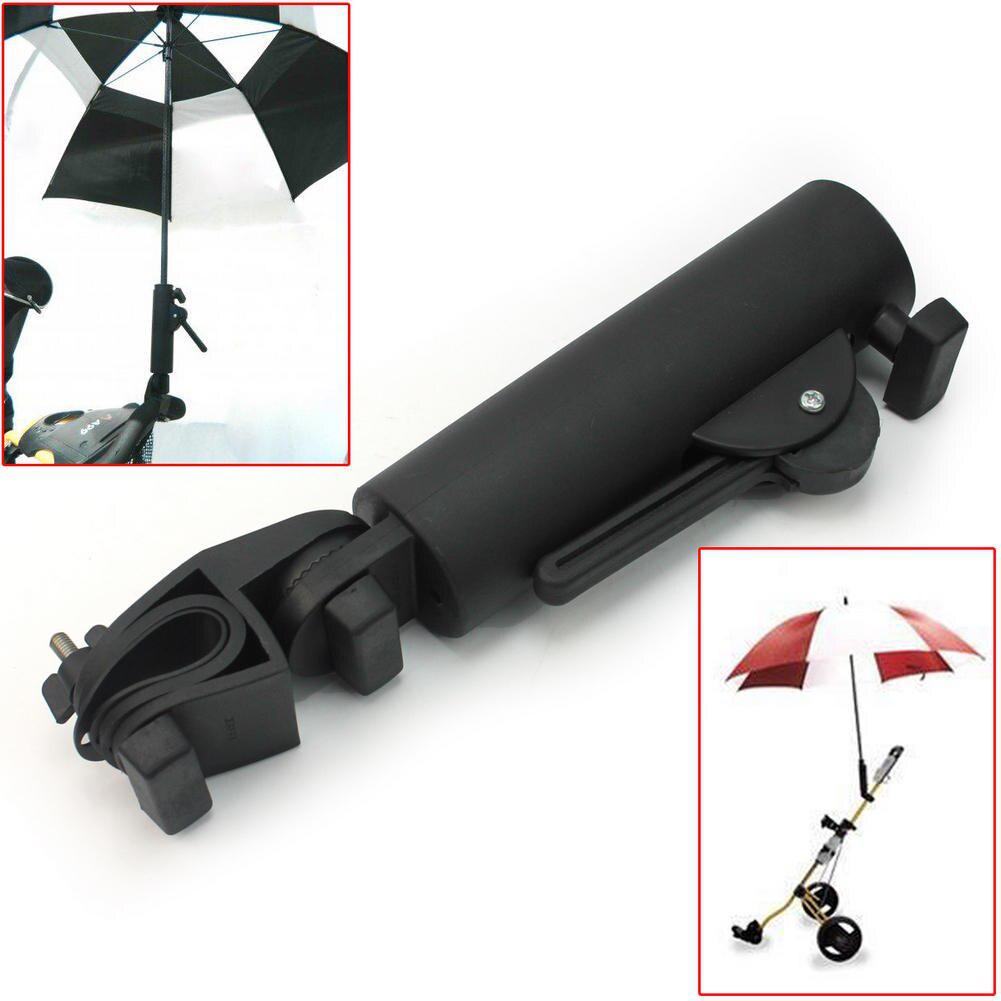 Golfkarretjes Paraplu Houder PP Plastic Verstelbare Swivel Paraplu Ondersteuning Stand Op Voor Kinderwagen Winkelwagen Vissen Fiets Beugel