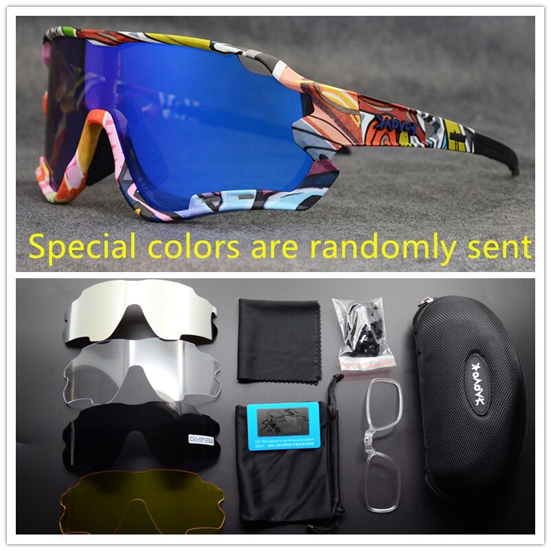 Fietsen Bril Gepolariseerde TR90 5 Lens Outdoor Sport Bril Mtb Racefiets Bril Fietsen Eyewear UV400 Fietsen Zonnebril: KEBR-12