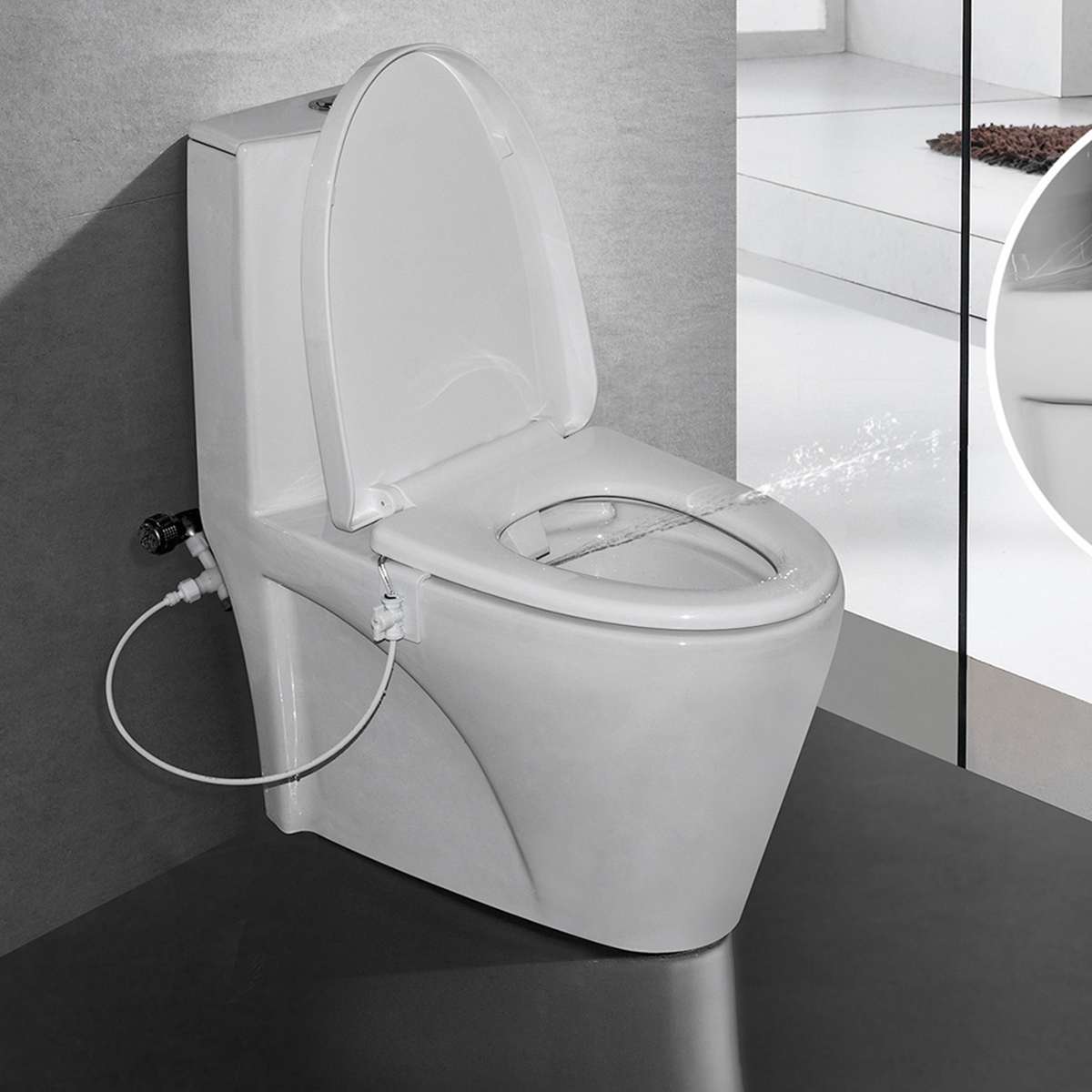 Wc Doorspoelen Sanitaire Apparaat Bidet Waternevel Seat Praktische Toilet Sproeier Nozzle Bidet Deel Schoonmaken Adsorptie