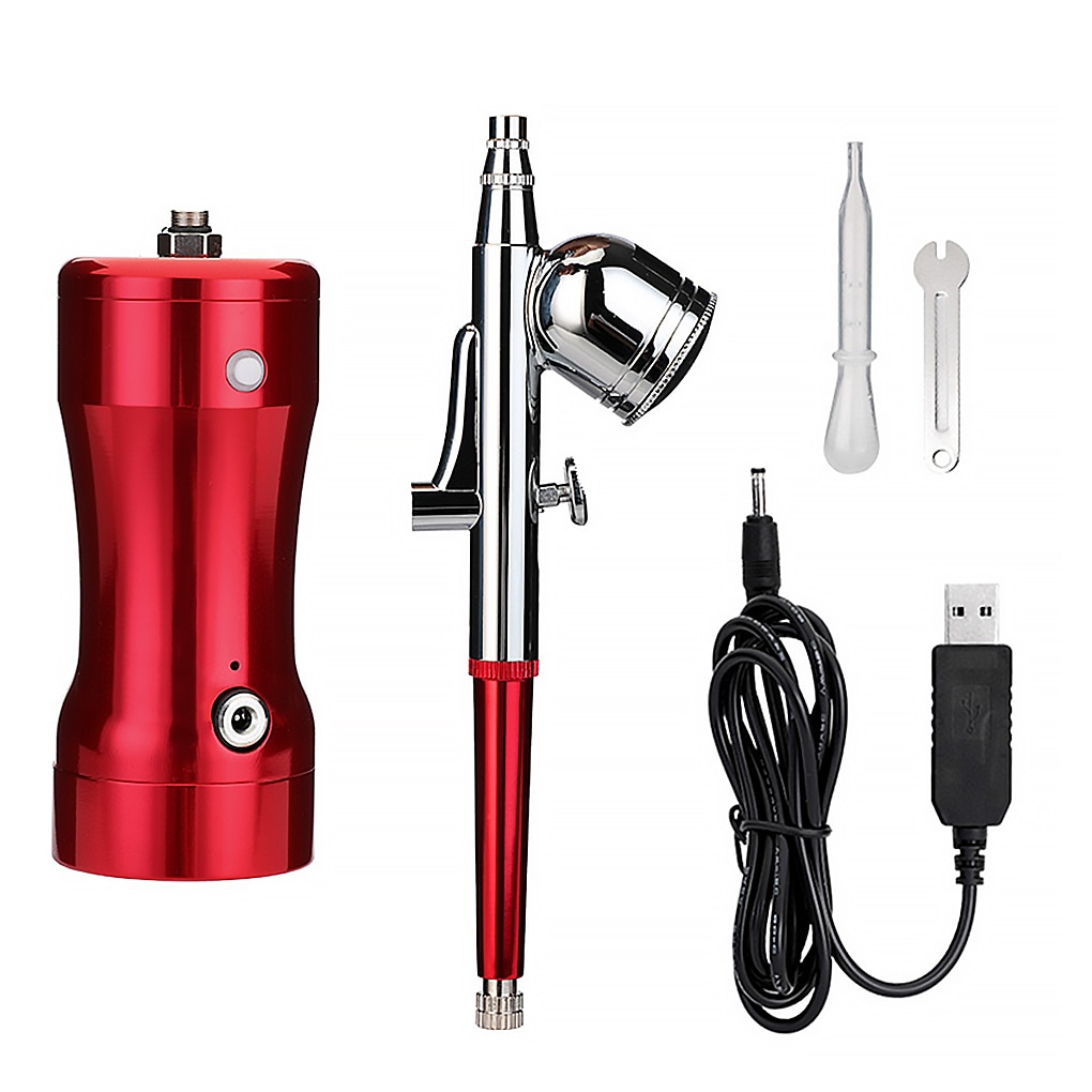 Airbrush Tool USB Portable Rechargeable Nail Airbrush 0.3mm Nozzle Airbrush Kit For Model Cake Decorating Brushes Car Painting