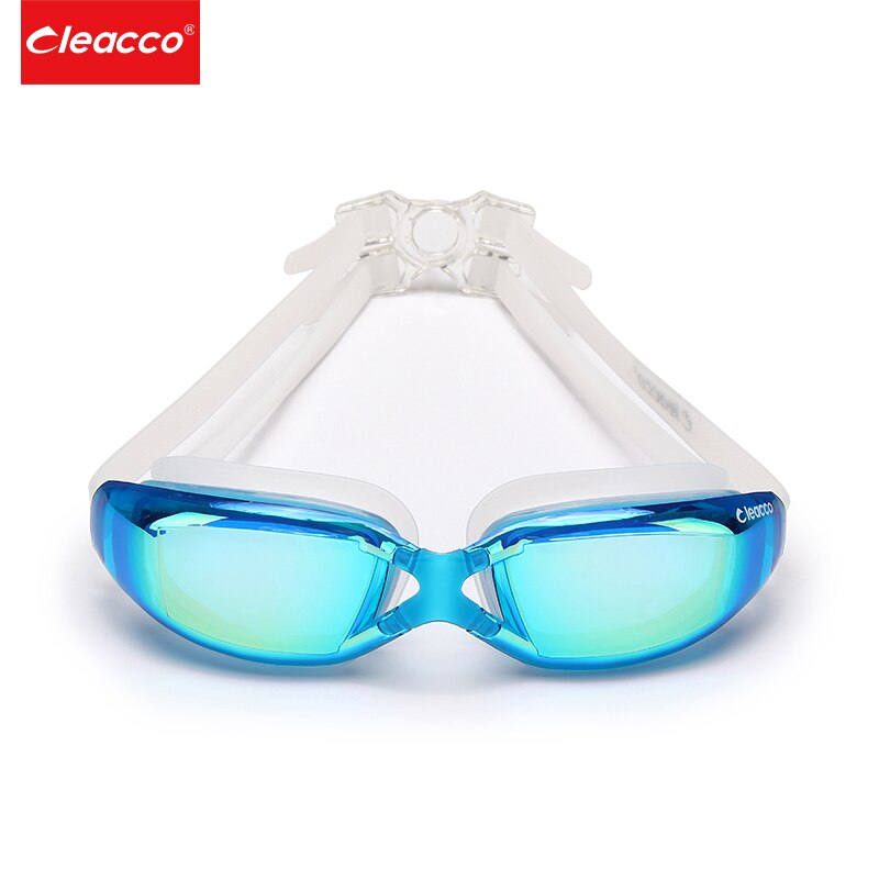 movable lens prescription swimming glasses adult men eyewear for adult men, mirror and anti-fog Watr Sport: Lake Blue