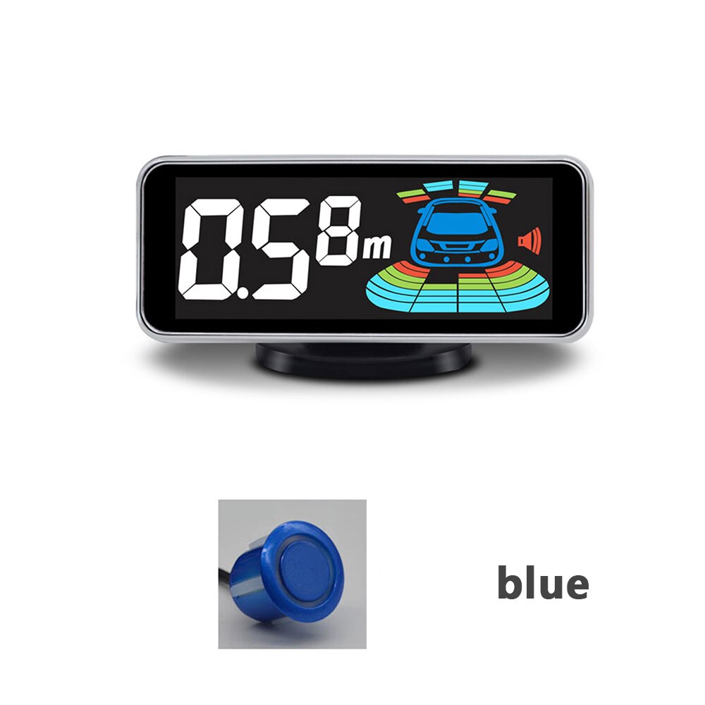 8 Car probes Parking Electromagnetic Sensor Motion Backlight Car Electronics Auto Blind Spot Detector Kit Voice Buzzer: Blue / 8-probe radar