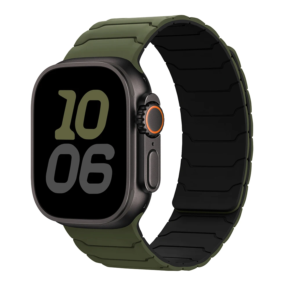 Correa para Apple Watch ultra 2 Band 49mm 45mm 44mm 40mm 42mm 46mm 41mm 38mm pulsera magnética de silicona IWatch Series 10 SE 9 8 7
