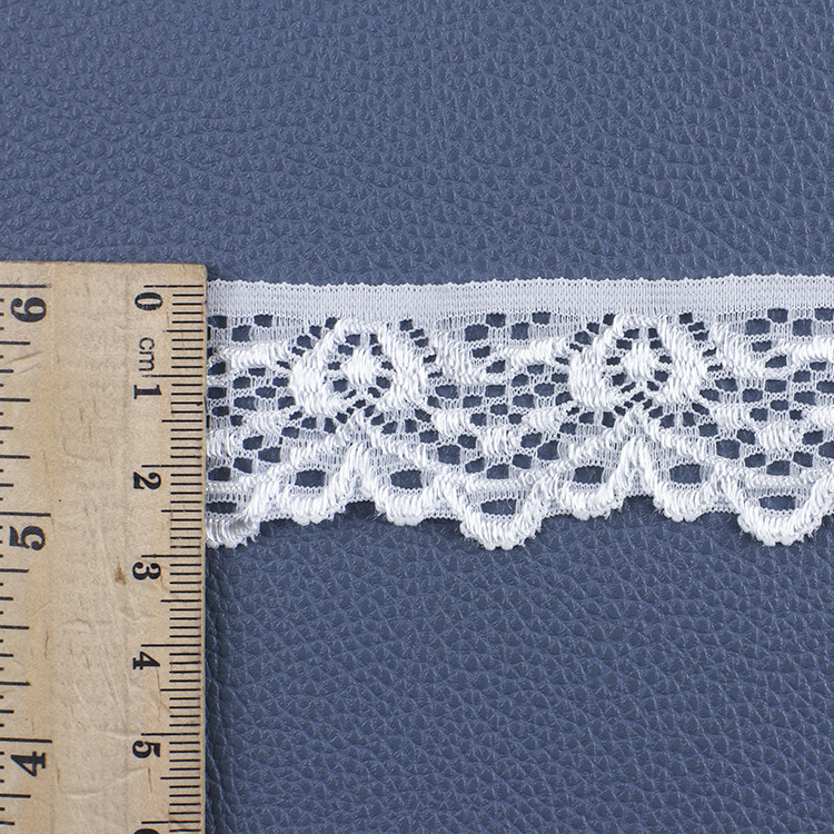 Hvid blondestof 5 yards blondekantstof materiale til tøj båndbroderi applikation bomuldsbrokade blomstertyl boho kant: Sort / 5 værftet