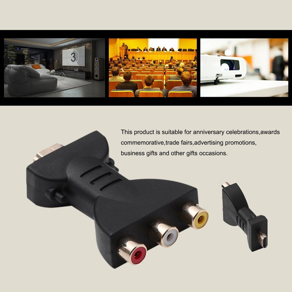 Segnale digitale AV compatibile HDMI a 3 RCA adattatore Audio convertitore componente adattatore Audio Video convertitore componente AV Dropship