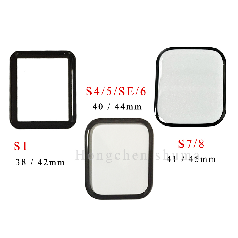 Pantalla de cristal exterior para Apple Watch SERIES 1 4 5 6 SE 44MM 40MM 7 8 41mm 45mm Panel de lente de gafas externo reparación de repuesto OCA