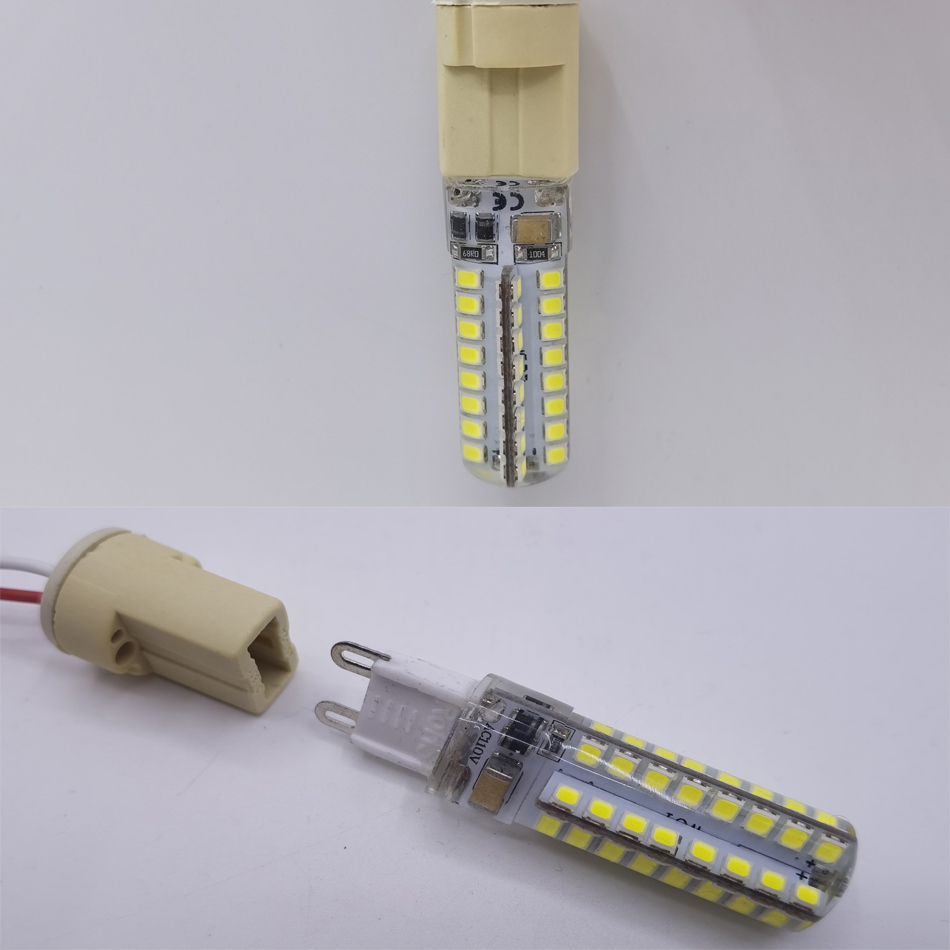 Douille d'ampoule G9, support de Base de lampe en céramique, connecteur de fil de 25cm, lampe halogène Led, Base de support d'ampoule