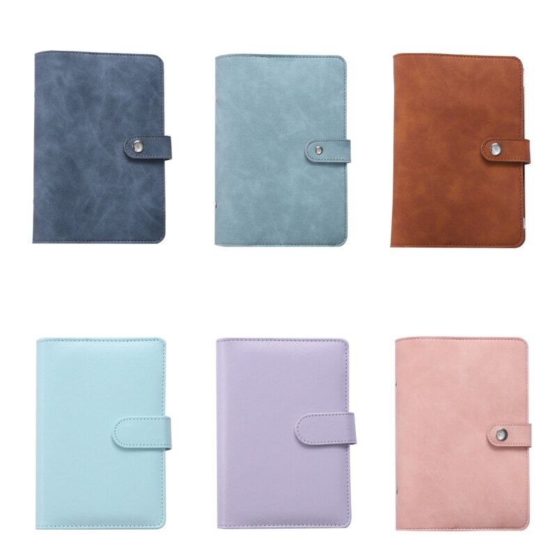 Portable Binder Planner Set with Binder Budget Envelopes Hidden Card Slots 6-ring Notepad Binder Journal for Adult D5QC