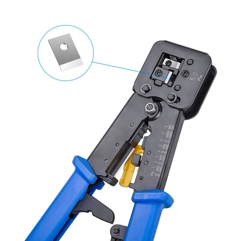 Multi-Function RJ11 RJ45 6P 8P Network Cable Pliers Ethernet Crimping Tool EZ Crystal Head Cable Cutter