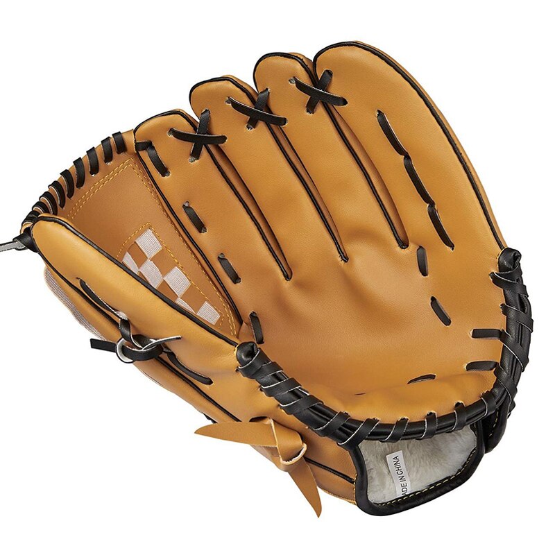 Left Hand Baseball Glove With Baseball Ball Leather Baseball Set For Match Training Kids Women Man Outdoor Sports E