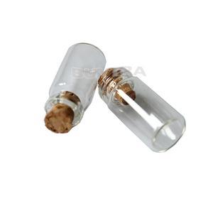10 st 0.8ml glasflaskor flaskor burkar med kork korkar propp dekorativ korkad liten mini wising glasflaska för hängen