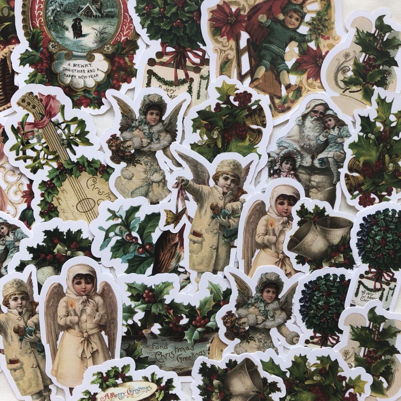 27pcs\set Retro Kawaii Angel Baby Christmas Day Decoration Stationery Stickers Scrapbooking Stickers/DIY Craft Photo Albums