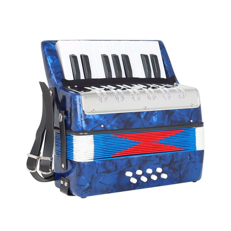 Kids Accordion, 17 Keys 8 B Piano Accordion, Mini Musical Instruments for Early Childhood Teaching