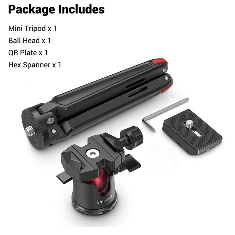 SMALLRIG VT-20 Aluminium Mini Statief 20 inch/52 cm Desktop Statief met