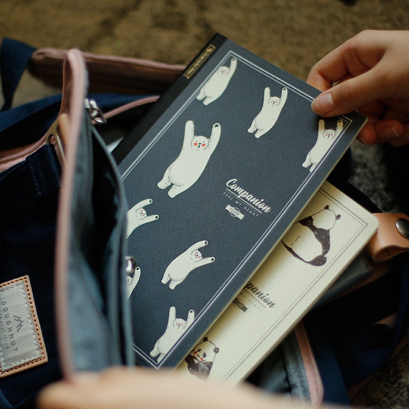 Happy Animal Portable A5 Grid Paper Book 64P Agenda Journal Supplies