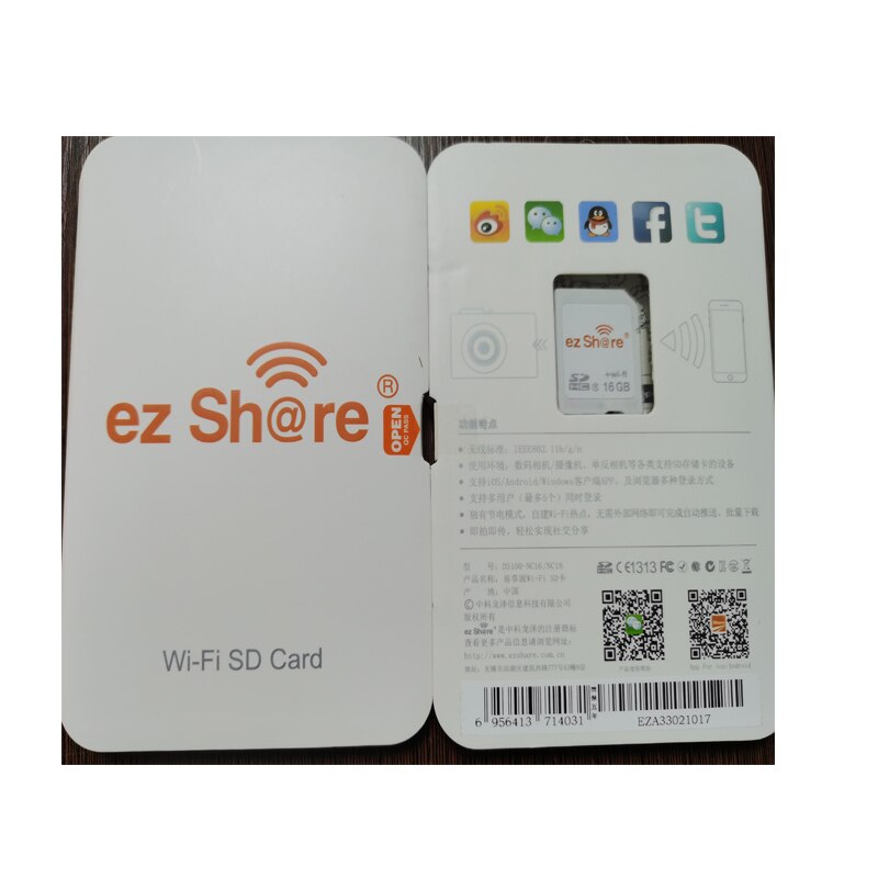 EZ share scheda SD WIFI originale 16GB 32GB 64GB Wireless Wifi condividi scheda di memoria classe 10 per fotocamera biglietto da visita bianco