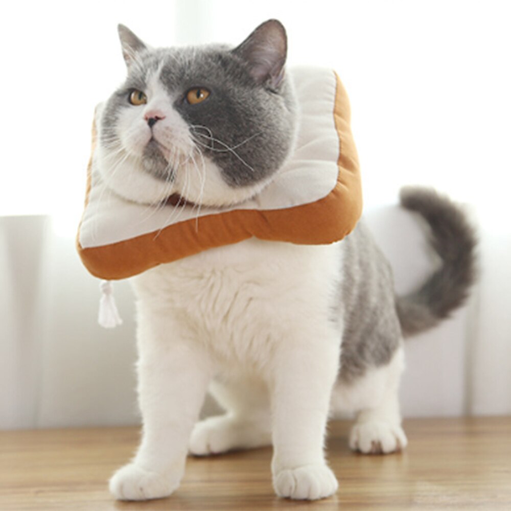 Adjustable Bread Shape Pet Protective Collar Dog Cat Neck Cone Recovery Cone Anti-Bite Surgery Wound Healing Cat Dogs Collar
