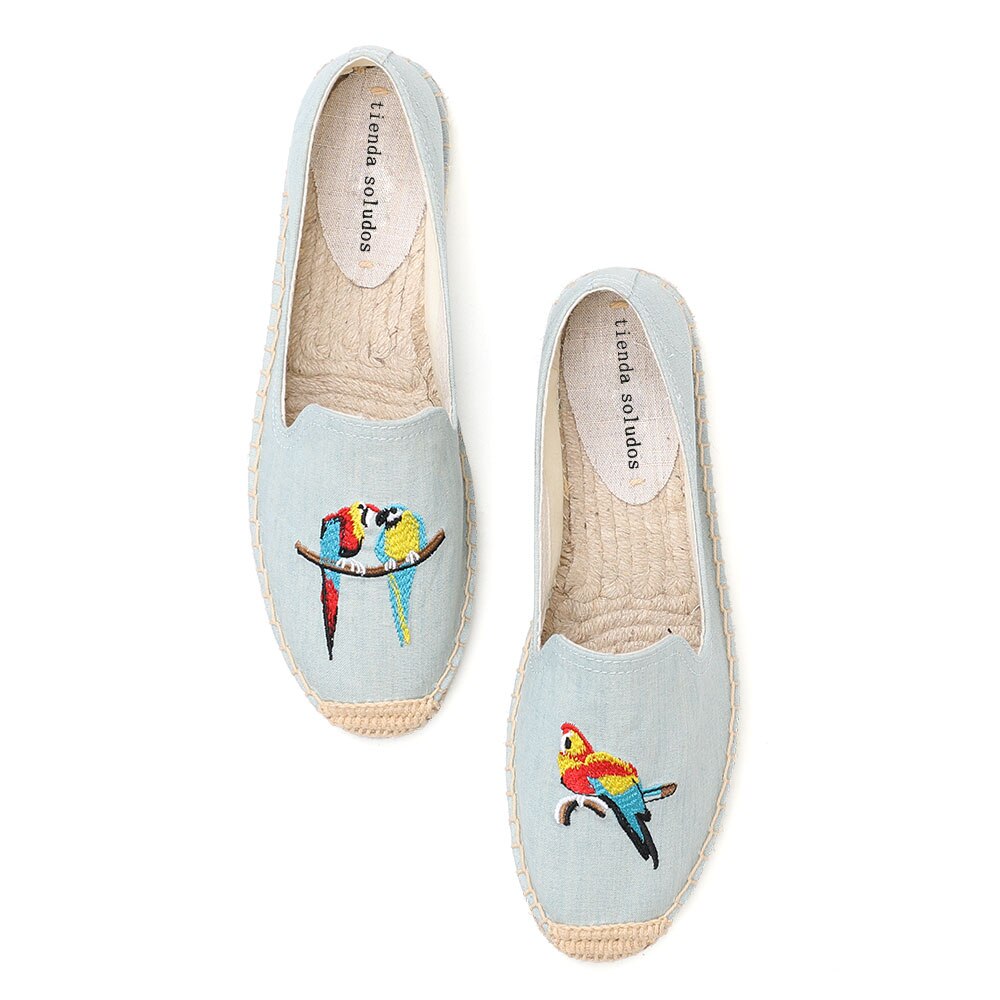 Tienda Soludos Platte Espadrilles Voor Vrouwen Fishemen Weven Canavs Stijl Rijden Wit Cartoon Boerenbont Strepen Stro Plat