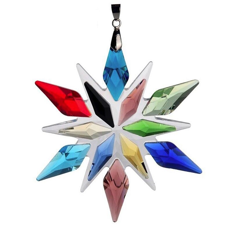 Car Pendant Crystal Large Snowflakes Ornaments Snowflake Clear Crystal Edition Car Rearview Mirror Ornament Interior Accessories