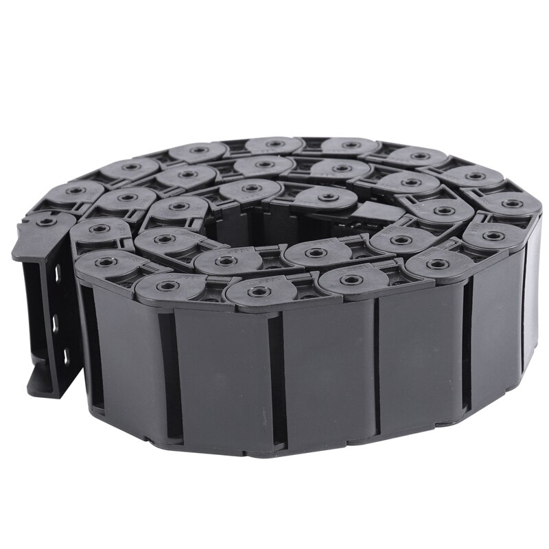 40.55" Black Cable Wire Carrier Drag Chain Nested 18x50mm