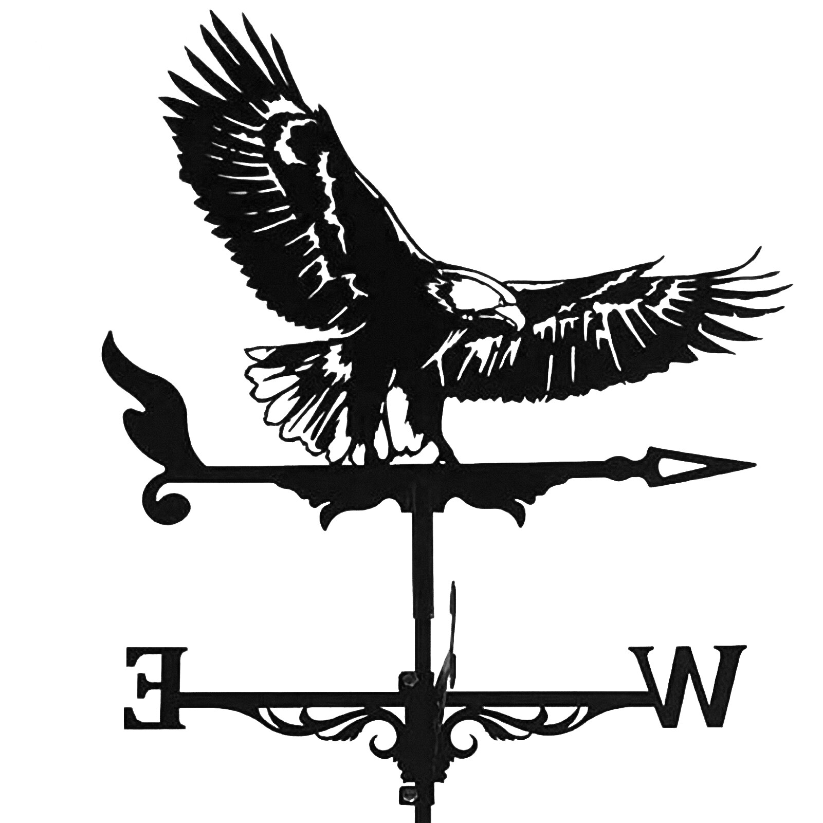 Metal Eagle Weathervane Weather Vanes Roofs Retro Garden Stake Weather Vane Measuring Tools Outdoor Roof Decoration Architecture: Default Title