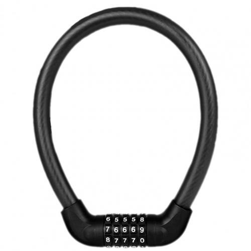 Security Bike Lock Rust-proof Corrosion Resistant Digital Bike Lock Anti-saw Combination 4 Number Code Bike Lock for Road Bike: Black B