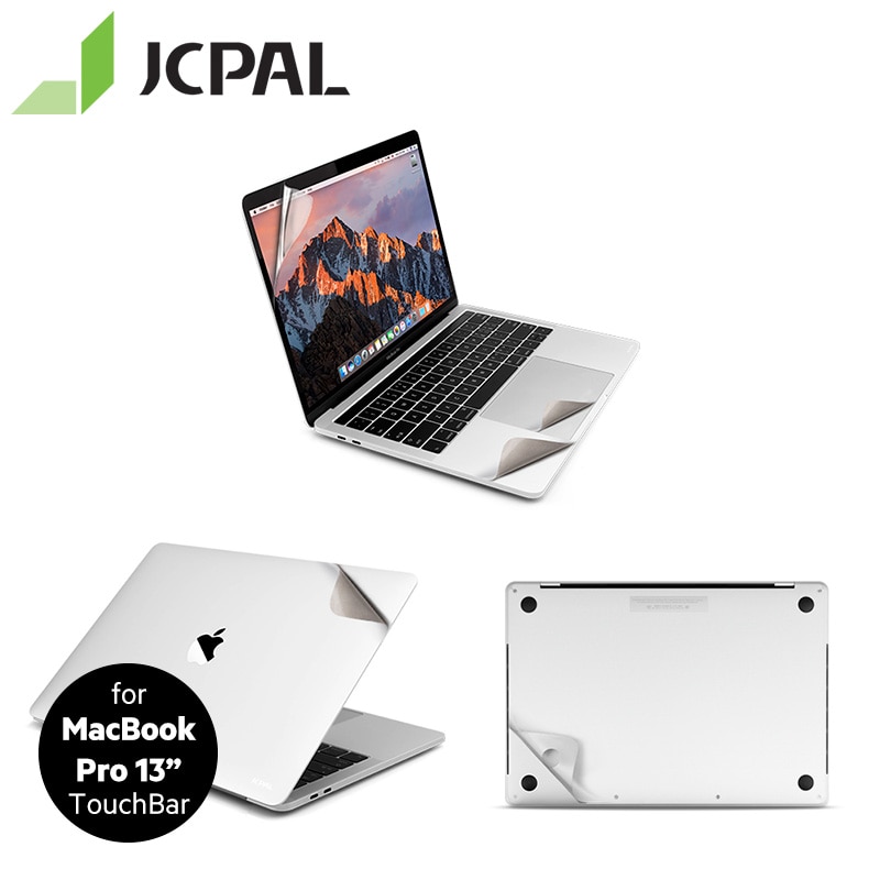 JCPAL MacGuard Complete Protective Film Set for MacBook Pro 13" with Touch Bar 5in1 Skin Full Body Protector