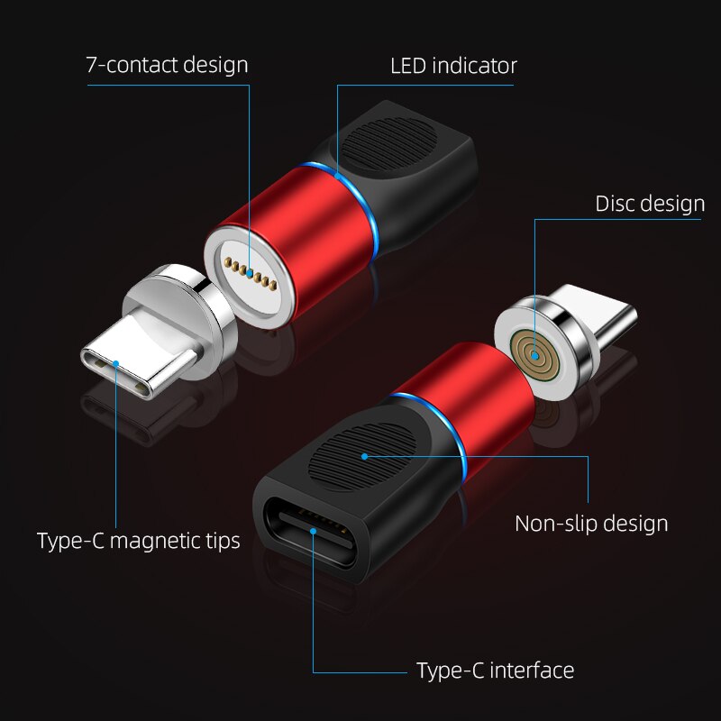 3A USB-C magnétique adaptateur de charge rapide Type C femelle à mâle convertisseur pour iPhone 11 SAMSUNG S20 Ultra S20 Note 10 + S10 9 QC3.0