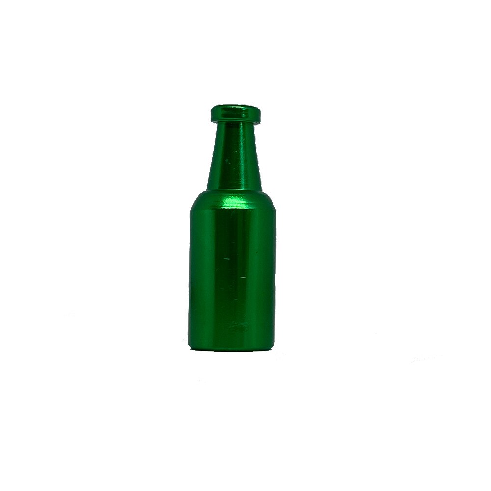 4 stk ølflaske ventilhætter aluminiumslegering ølflaske dæk ventilhætter bildæk ventilhætter ventilhætter til bil: Grøn