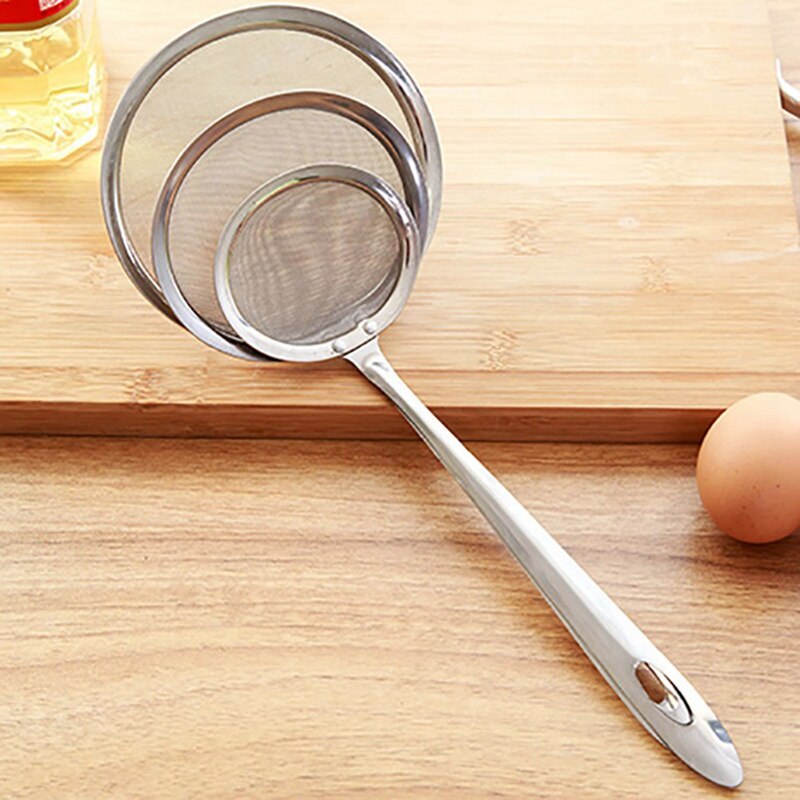 Durable Multi-functional Filter Spoon With Clip Food Kitchen Oil-Frying Filter Stainless Steel Clamp Strainer Kitchen Tools