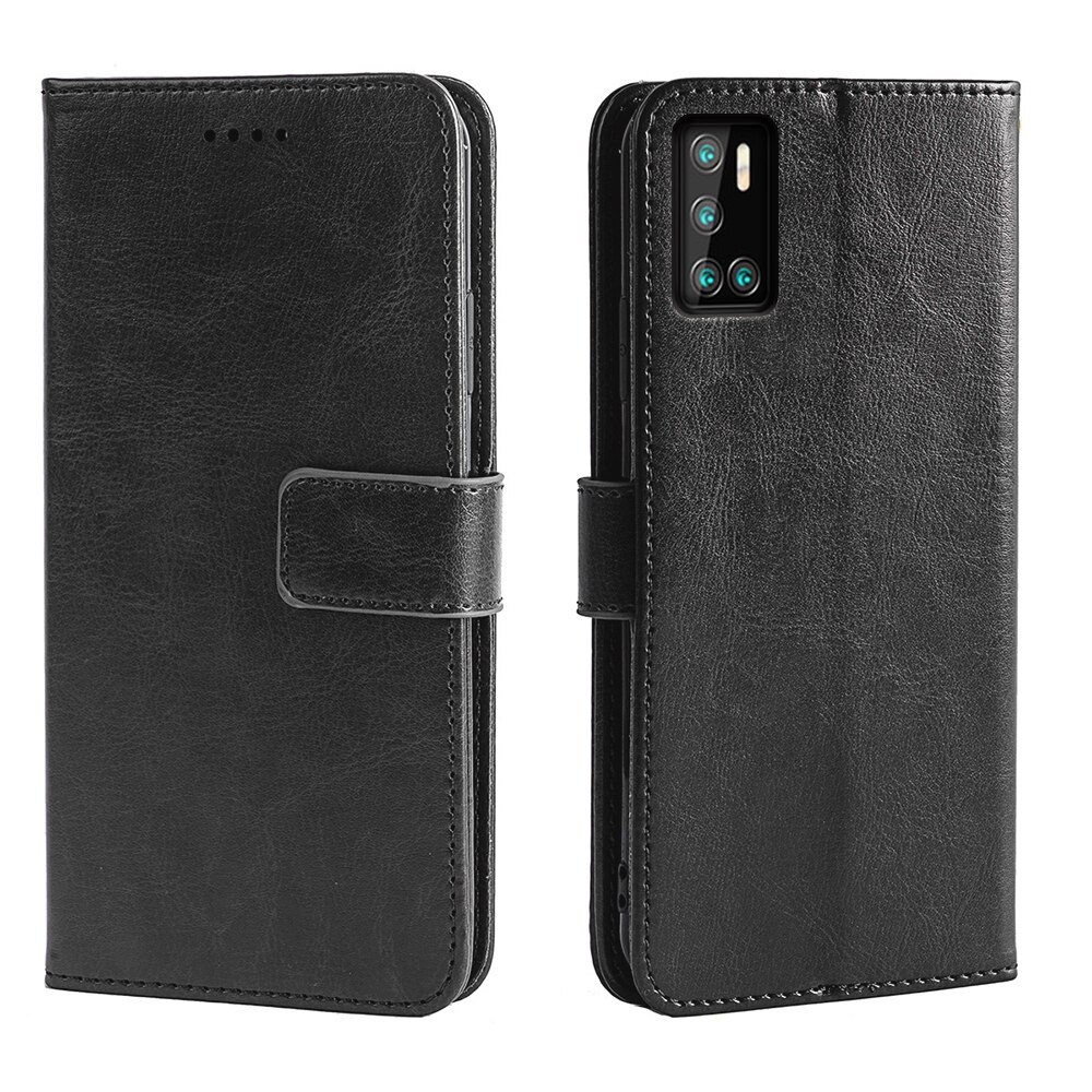 Roemi Voor Cubot P40 Case Dicht Bij De Huid, hoge Holster Flip Pu Case Shockproof Soft Volledige Beschermende: Black