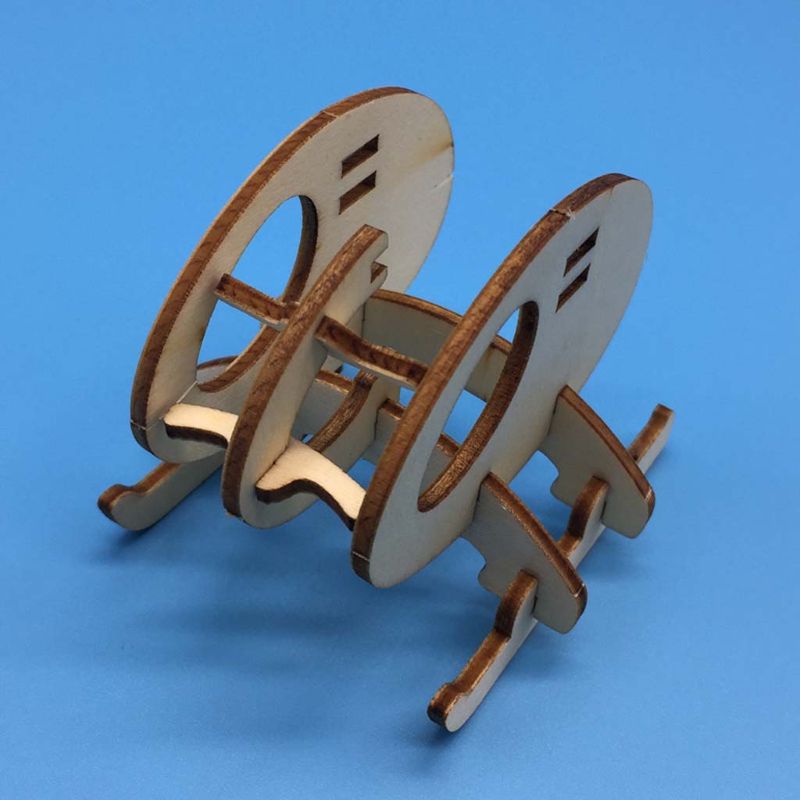 3D Assemble Solar Powered Wood Powered Helicopter Puzzle Wood Building Model Kit