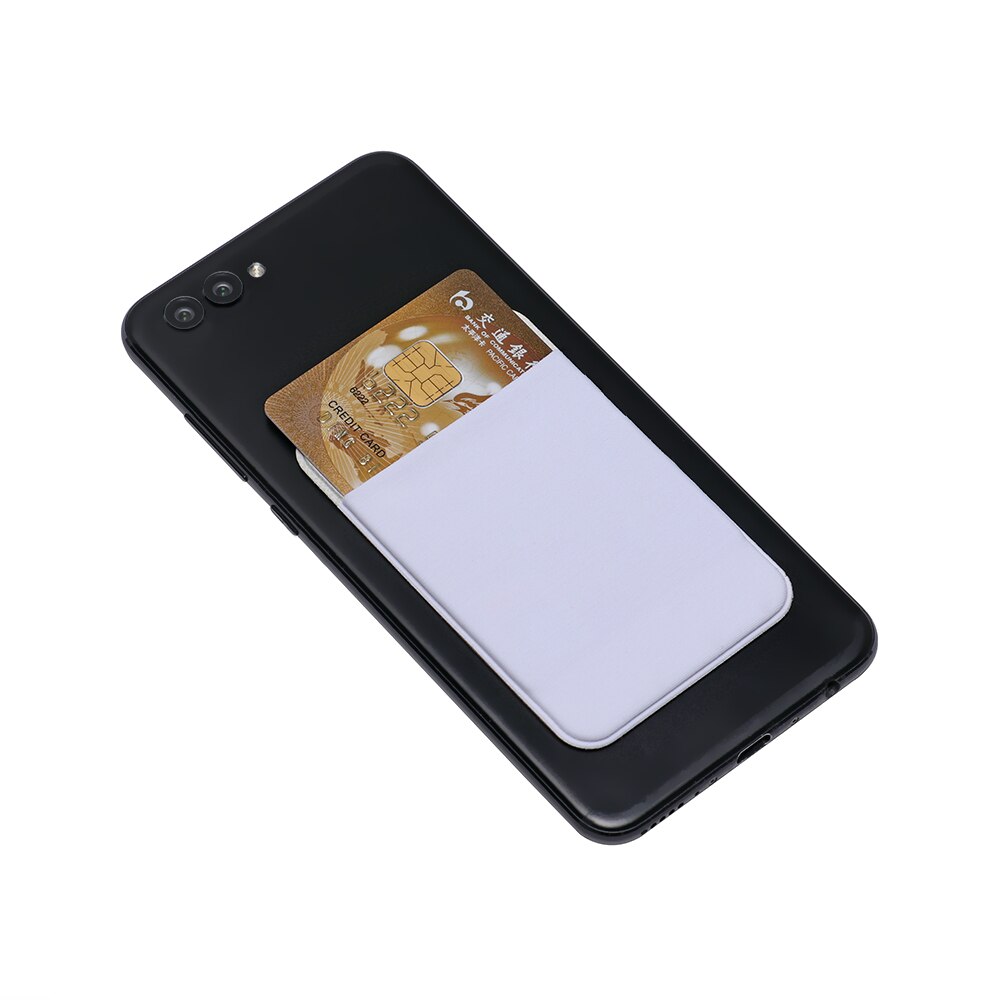 1 pc aftagelig stick-on universal taske slim pocket credit mini pose kortholder selvklæbende tegnebog telefon tilbage kortholder