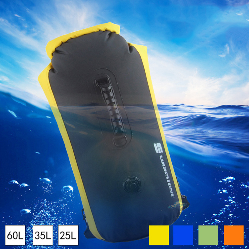 Outdoor With Air Nozzle Waterproof Bag Drifting Bucket Bag Tent PVC Waterproof Drying Bag,mobile Phone Bucket Bag 60L Parts