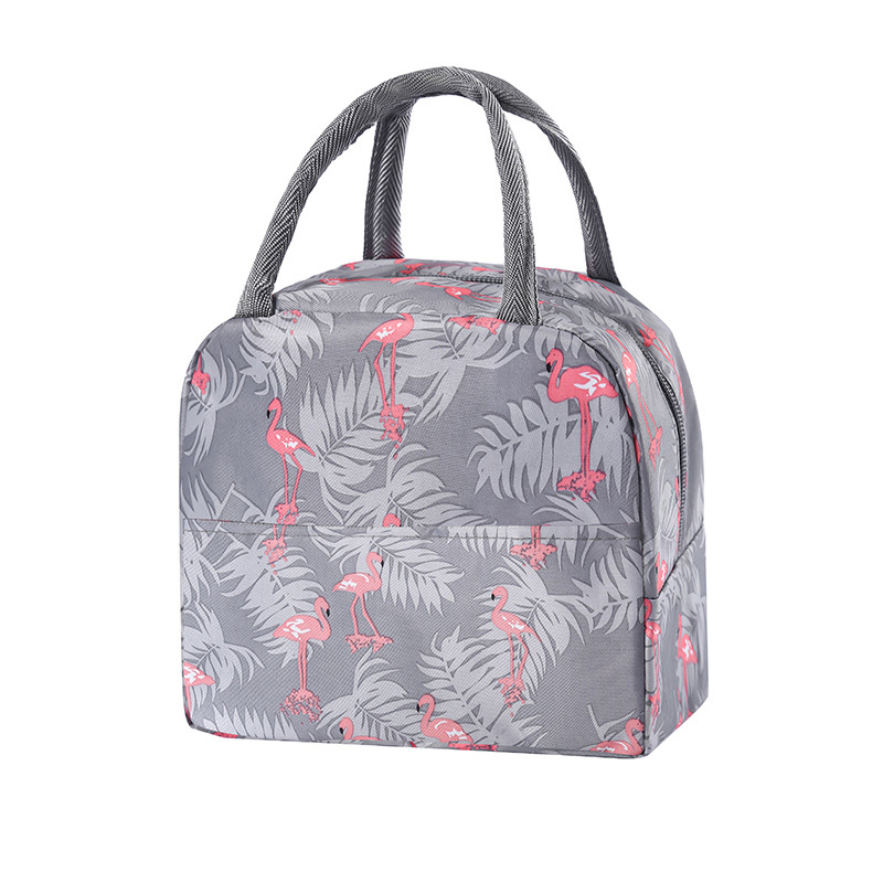 Toiletry Insulated Lunch Bags Cartoon Thermal Heat Lunch Tote Picnic Food Preservation Bag Cooler Ice Pack Lunch Box Storage Bag: black