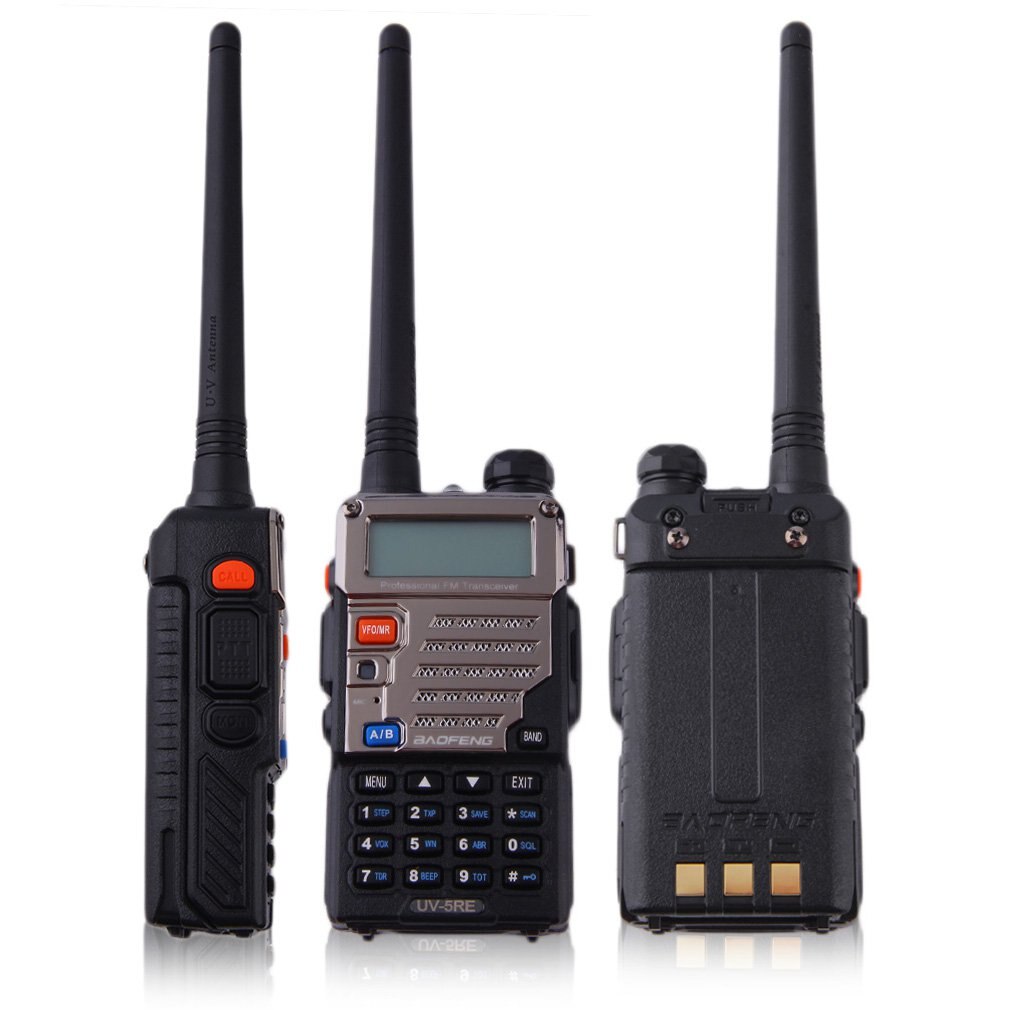 Bf-uv -5re walkie talkie 5w 128ch fm vox dtmf tovejs radio us adapter