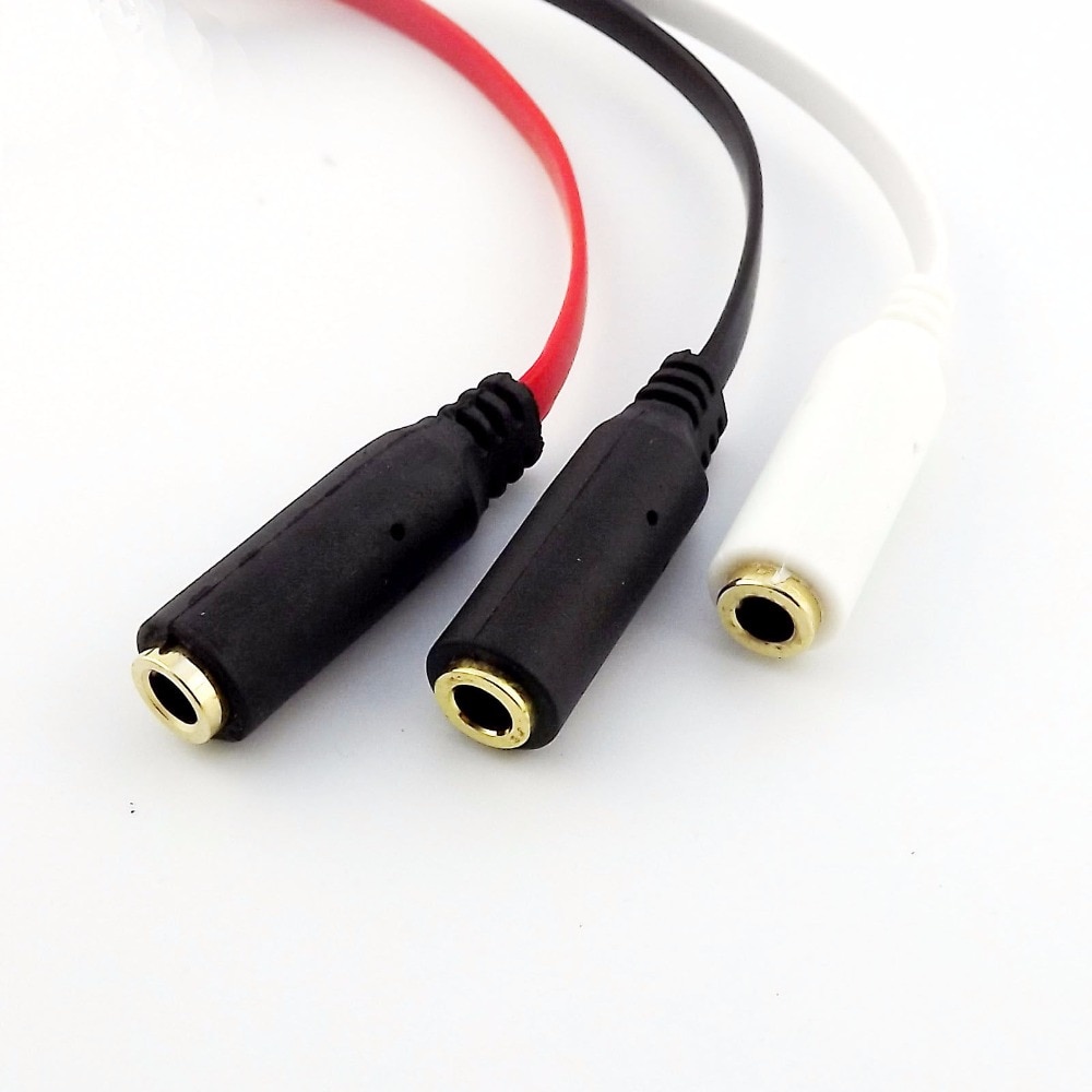 1 pc Weiß/Schwarz/verrotten CTIA zu OMTP 3,5mm Audio- Adapter Konverter Kabel Freisprecheinrichtung Kopfhörer 15 cm