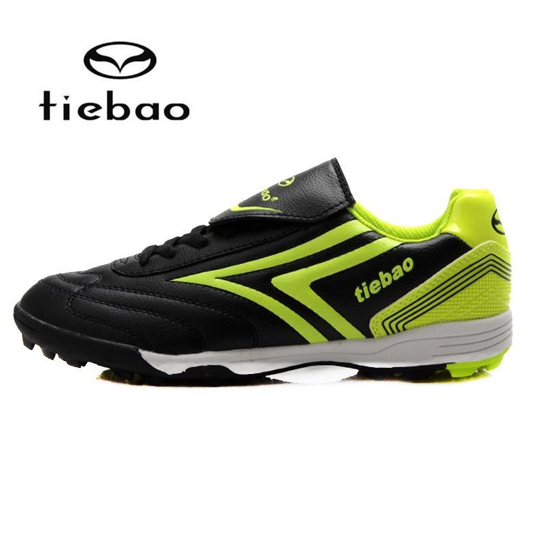 Unisex outdoor sport voetbalschoenen tf turf rubberen zool voetbalschoenen trainingsschoenen sport volwassen voetbalschoenen: Zwartgroen / 44