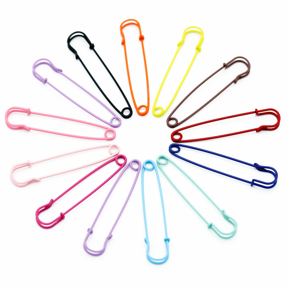 10 Stuks Grote Zware Metalen Veiligheidsspelden Broche Pins Naaigereedschap Kleur Pins Voor Diy Sieraden Naaien Accessoires Grote Veiligheidsspeld: WHITE