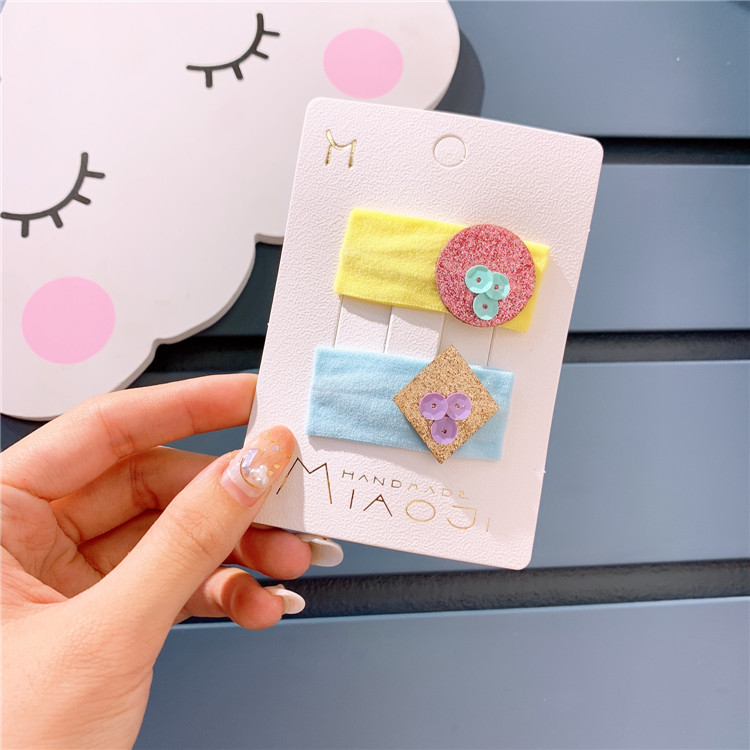Cute 2pcs Kids Girls Flower Hair Clip Girls Kids Hairpin Accessories For Children Hair Barrette Hairclip Headdress Headwear