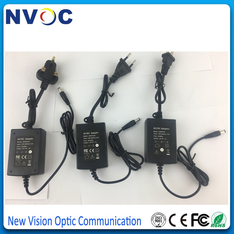 10/100/1000 m de fibra dupla, mm, 850nm, 550 m, sc, fonte de alimentação externa, carregador do euro, conversor dos meios da fibra do gigabit ethernet