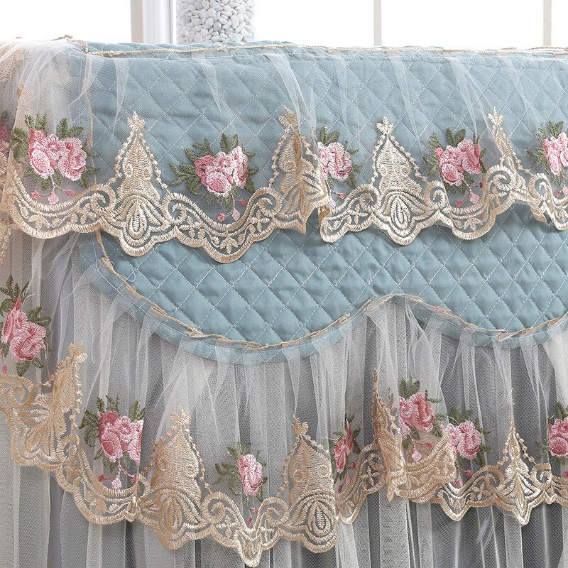 Washing machine cover fully automatic drum washing machine cover fabric lace yarn edge style