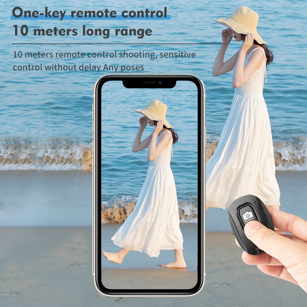 Draadloze Bluetooth Telefoon Selfie Ontspanknop Draagbare Quick Release Lichtgewicht Camera Afstandsbediening Voor Ios Android