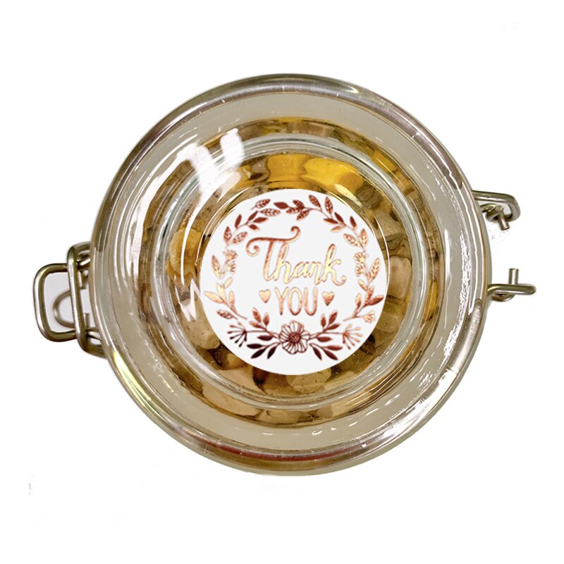 500 Sheets/Roll Ronde Bedankt Etiketten Verpakking Sticker Voor Snoep Zak Box Verpakking Zak Christmas Party Wedding j99Store