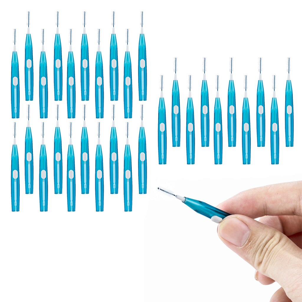30x Push-pull Oral Care Interdental Brushes Teeth Gap Residue Cleaner Toothpick