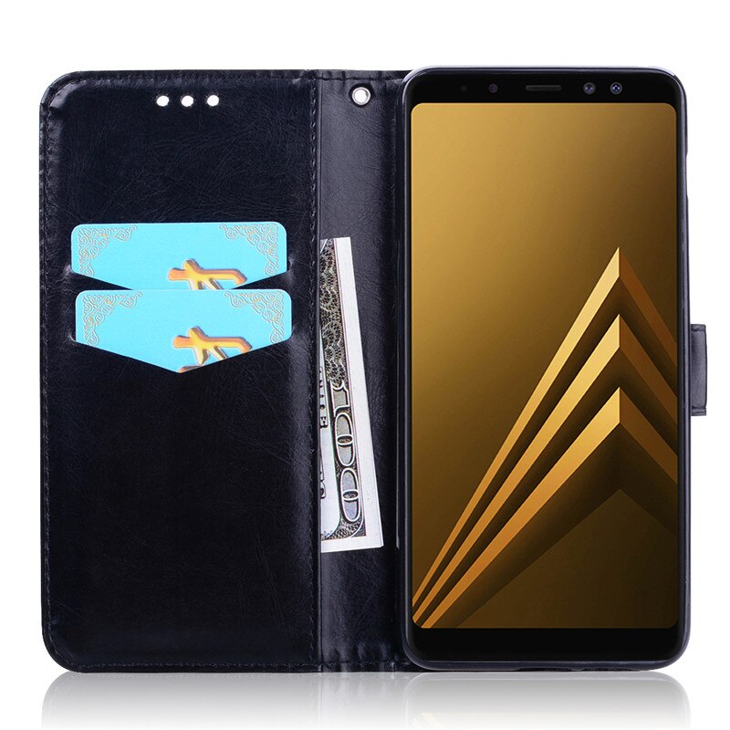 Leather Flip Case Voor Samsung Galaxy A8 Case Samsung Galaxy A8 Plus Een 8 Case Wallet Phone Case voor Galaxy A8 Case