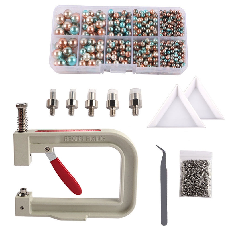 Parel Instelling Machine/Parel Klinknagel Knoppen Parel Handgemaakte Gereedschap Voor Hoeden/Kleding/Rok Instelling Machine Diy Accessoires: Default Title