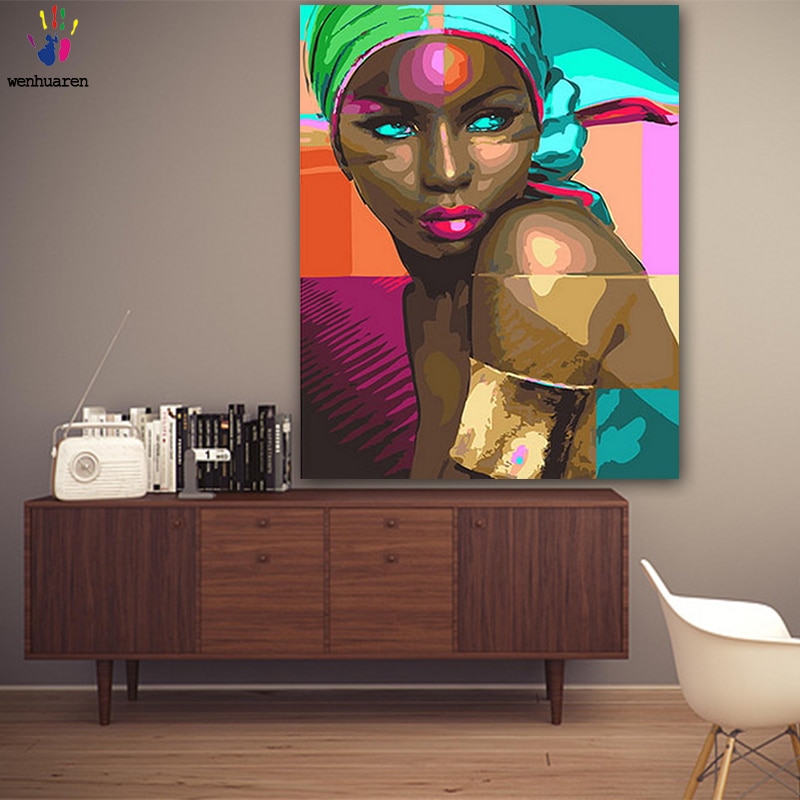 DIY colorings pictures by numbers with colors Pretty girl picture drawing painting by numbers framed Home