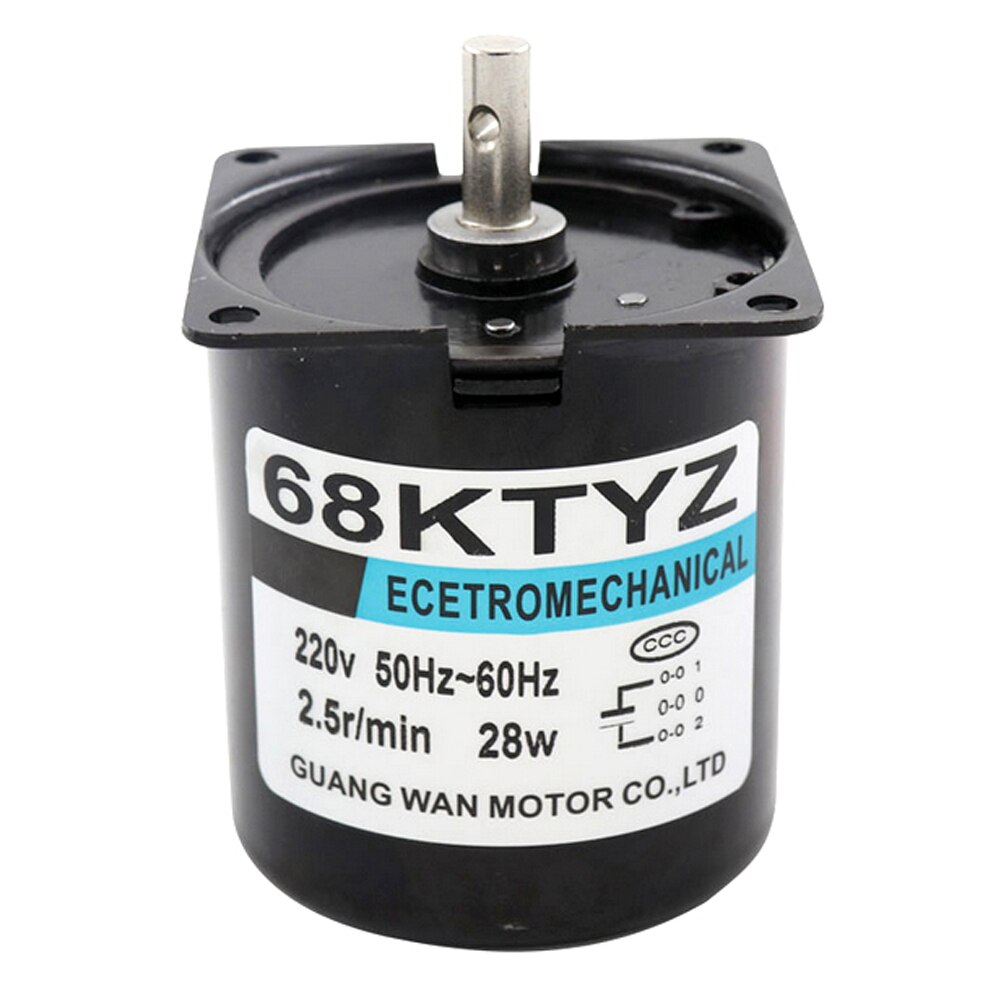 68 ktyz ac 220 v 28 w ímã permanente motor de engrenagem síncrona 2.5 rpm-30 rpm ímã permanente sincronizar motores por atacado novo n22
