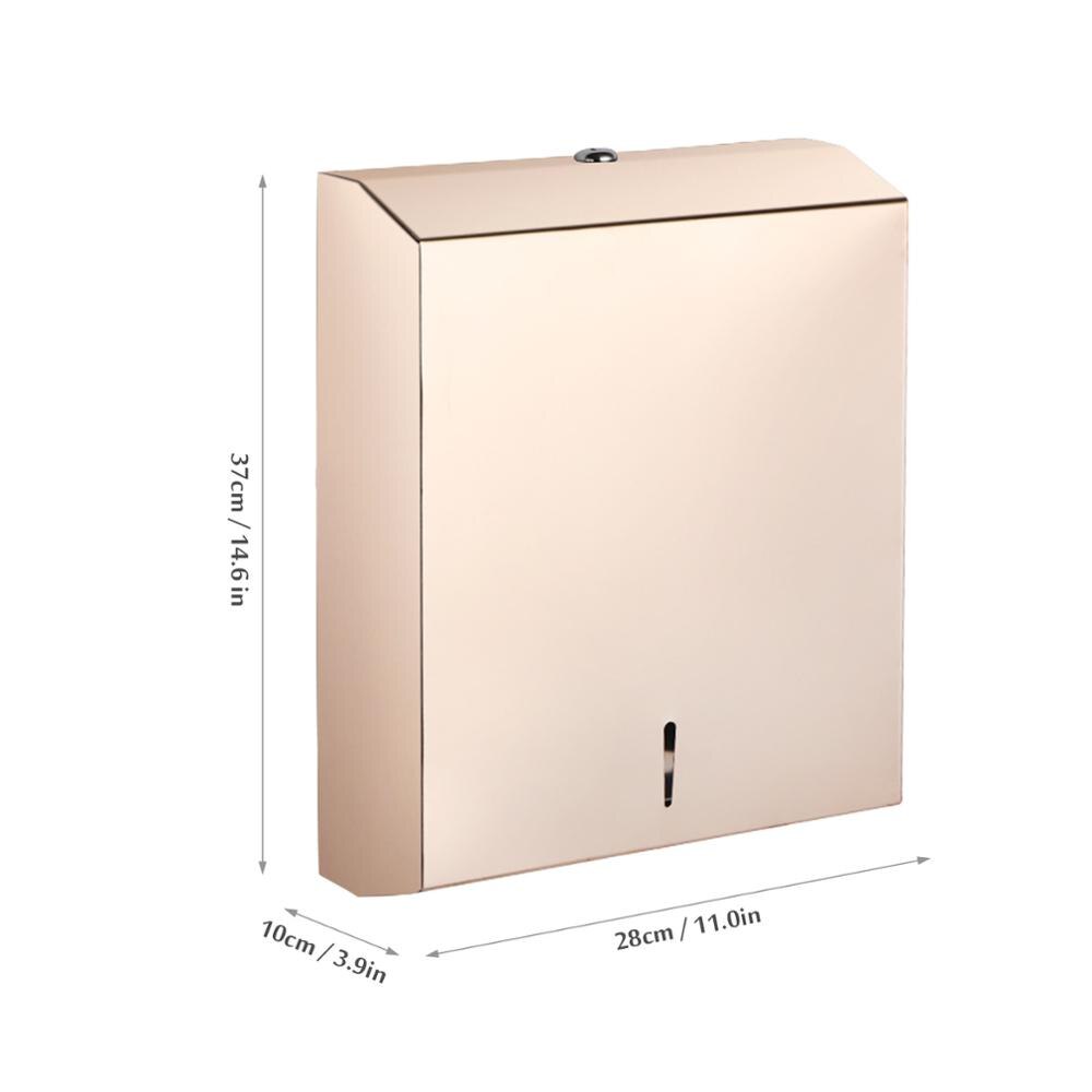 Wall Mounted Bathroom Tissue Dispenser Stainless Steel Tissue Box Holder for Multifold Paper Towels with Safety Lock for Toilet: B